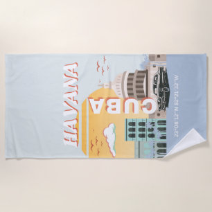 Toalla De Playa La Habana Cuba Viaje por arte