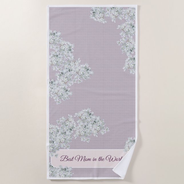 Toalla De Playa La mejor mamá del mundo (Anverso)