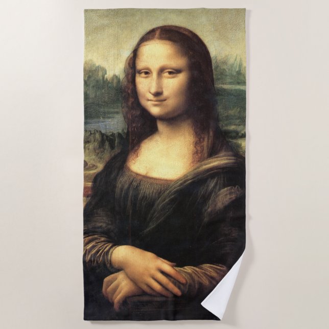 Toalla De Playa La Mona Lisa Leonardo da Vinci (Anverso)