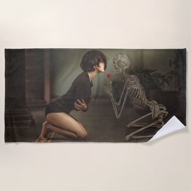 Toalla De Playa La muerte y la joven mujer (Anverso)