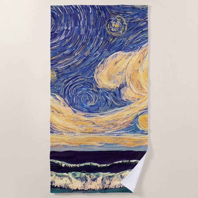 Toalla De Playa La noche estrellada (Anverso)