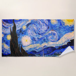 Toalla De Playa La noche estrellada de Vincent Van Gogh