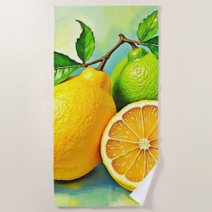 Toalla De Playa La ráfaga de cítricos de Zesty en el diseño