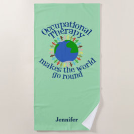 Toalla De Playa La terapia ocupacional hace que el mundo gire