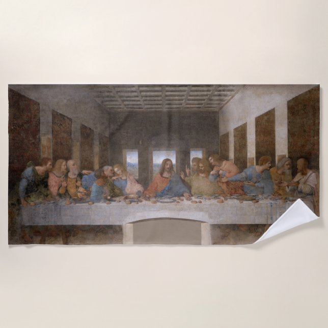 Toalla De Playa La última cena de Leonardo Da Vinci (Anverso)