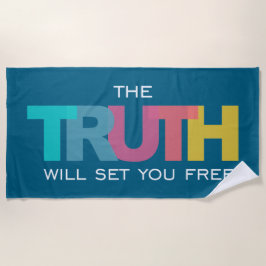 Toalla De Playa La verdad te hará libre