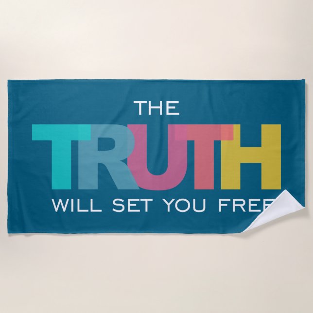 Toalla De Playa La verdad te hará libre (Anverso)