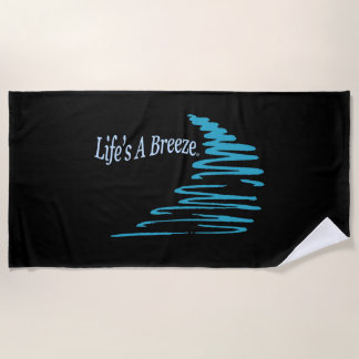 Toalla De Playa La vida es un Breeze® Squiggly Lines Go with the F