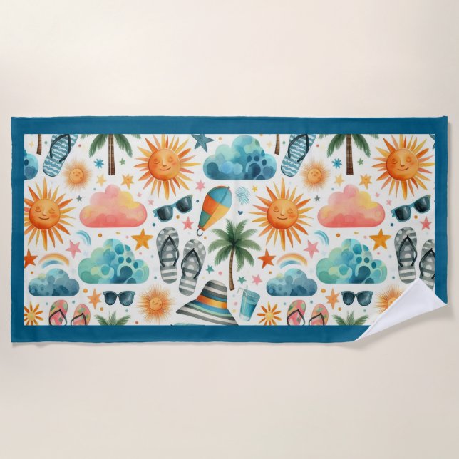 Toalla De Playa La vida es una playa (Anverso)