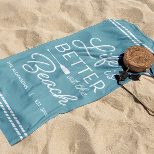 Toalla De Playa La Vida Personalizada Es Mejor En La Playa