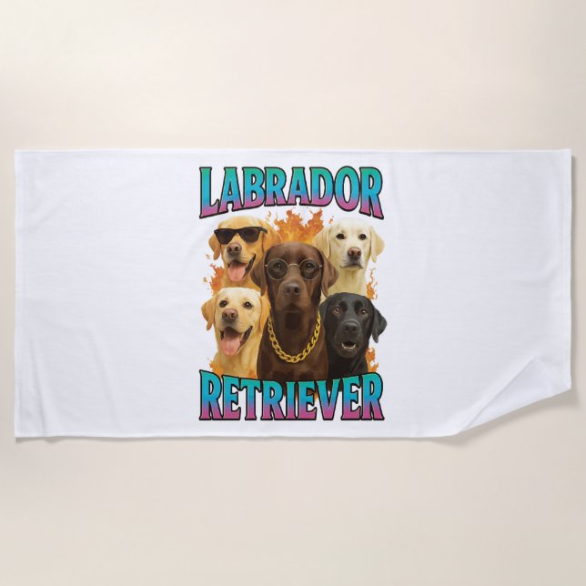 Toalla De Playa Labrador Retriever (Anverso)