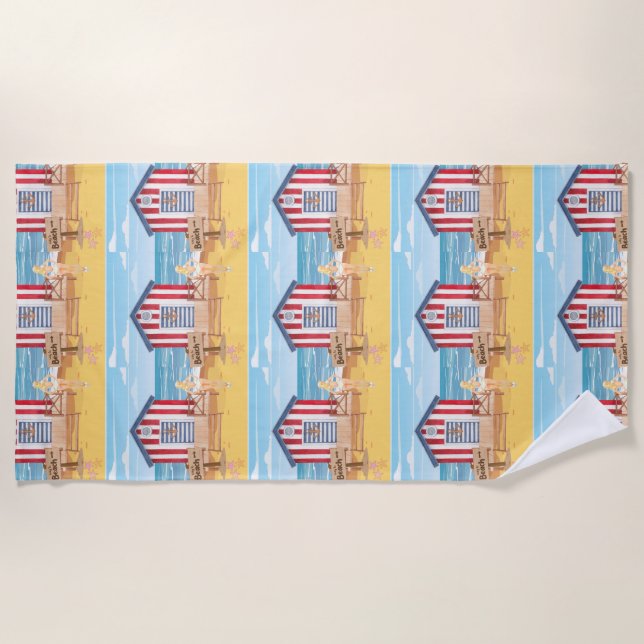 Toalla De Playa ladie en la playa (Anverso)