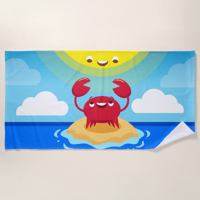Toalla De Playa Langosta y sol (Anverso)