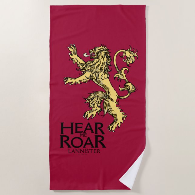 Toalla De Playa Lannister Sigil - Escúchame Roar (Anverso)