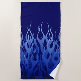 Toalla De Playa Las Carreras azules flamean la decoración en a