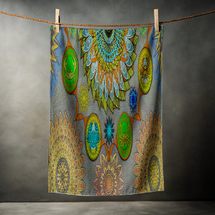 Toalla De Playa Las leyes de Brachyura mandala simbólica