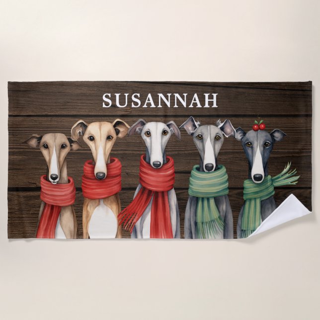 Toalla De Playa Látigo divertido y perros jóvenes en escarabajos (Anverso)