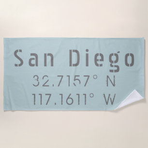 Toalla De Playa Latitud Longitud San Diego