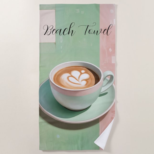 Toalla De Playa Latte Pastel (Anverso)