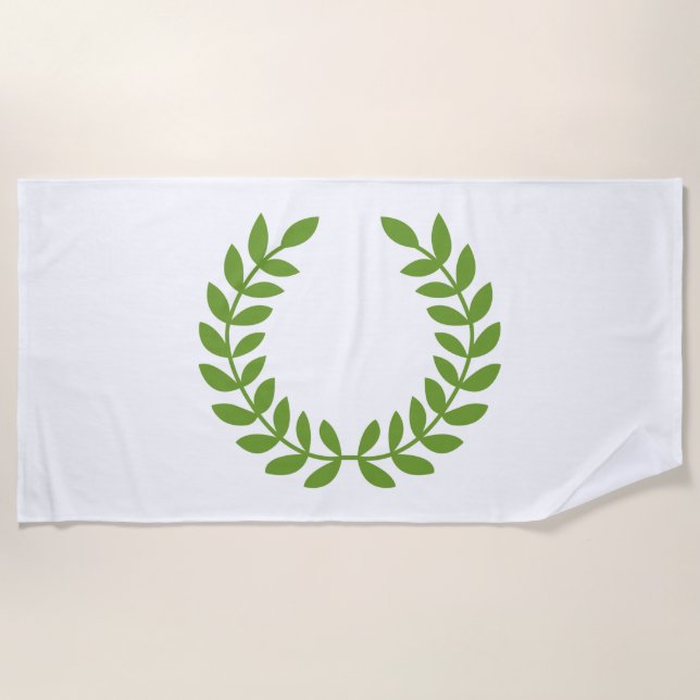 Toalla De Playa Laurel Wreath (Símbolo griego antiguo) (Anverso)