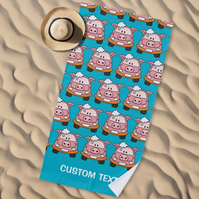 Toalla De Playa Lavado de coche cerdo (Subido por el creador)