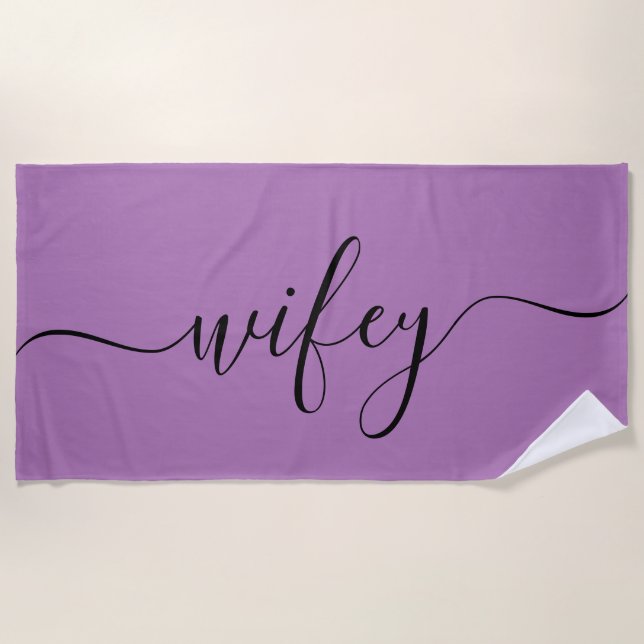 Toalla de playa - Lavanda Wifey (Anverso)