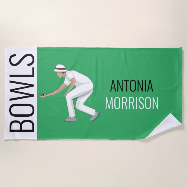 Toalla De Playa Lawn Bowls (Anverso)