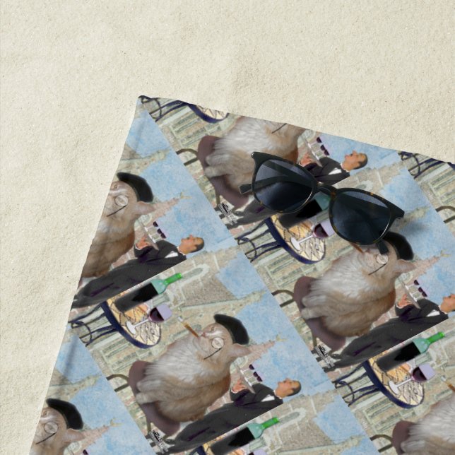 Toalla De Playa Le Cat du Cafe (In situ)