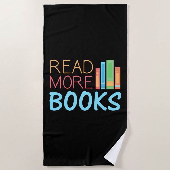 Toalla De Playa Leer más libros (Anverso)