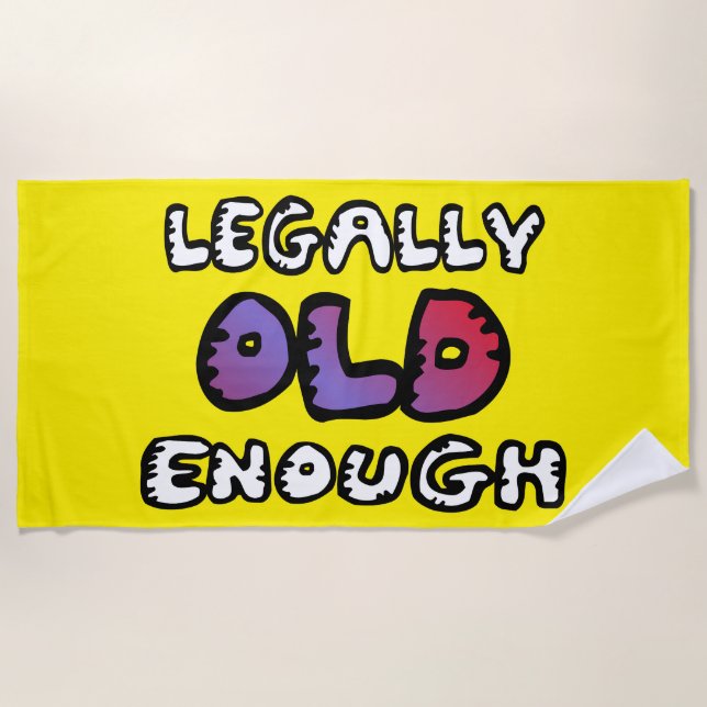 Toalla De Playa Legally old enough (Anverso)