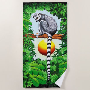 Toalla De Playa Lemur de Madagascar