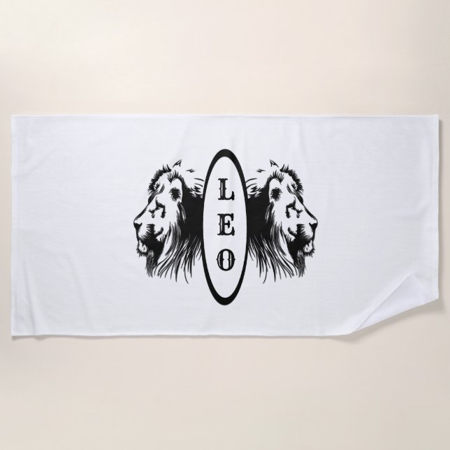 Toalla De Playa Leo Lion Zodiac (Anverso)