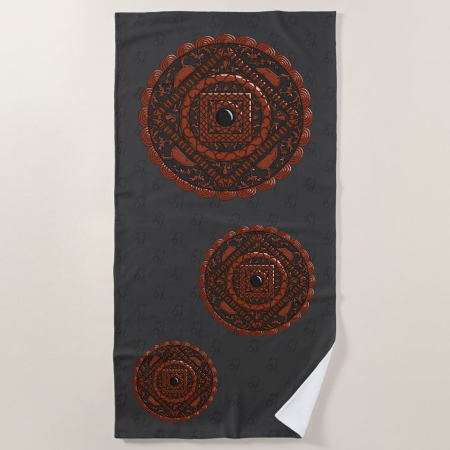 Toalla de playa Leo Mandala (Anverso)