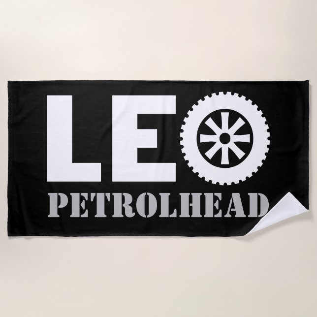 Toalla De Playa Leo Petrol Head (Anverso)