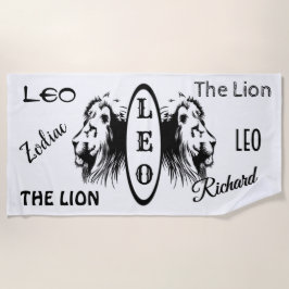 Toalla De Playa León Personal el León Zodiaco