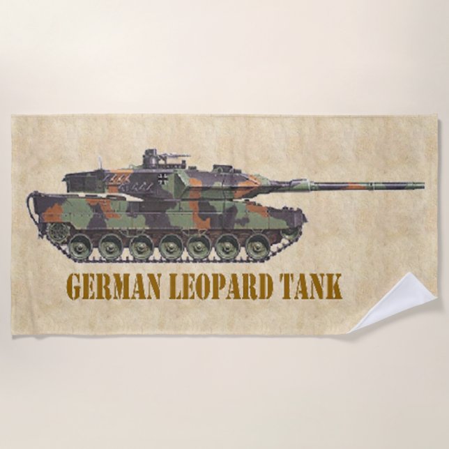 TOALLA DE PLAYA LEOPARD TANK (Anverso)