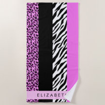 Leopardo Print, Zebra Print, Pink, Your Name