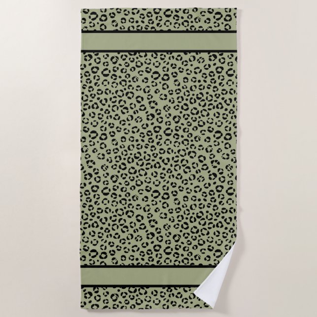 Toalla De Playa Leopardo sage (Anverso)
