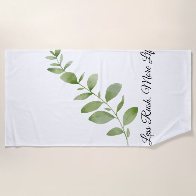 Toalla De Playa Less Rush More Life Beach Towel (Anverso)