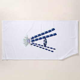 Toalla De Playa Letra inicial A, monograma moderno de moda