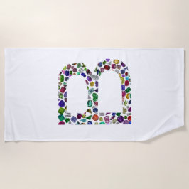 Toalla De Playa Letra monográfica inicial B