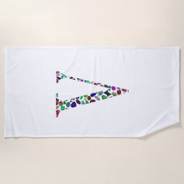 Toalla De Playa Letra V monograma