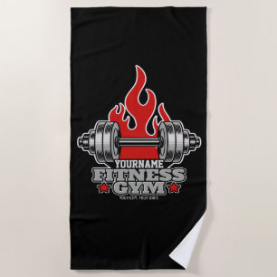 Toalla De Playa Levantamiento de peso personalizado Dumbbell Fitne