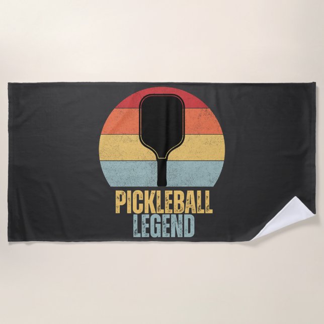 Toalla De Playa Leyenda Divertida de Pickleball (Anverso)