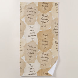 Toalla De Playa Libros De Crema Inspiradores Magia