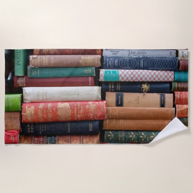 Toalla De Playa Libros leer libros antiguos de amor (Anverso)