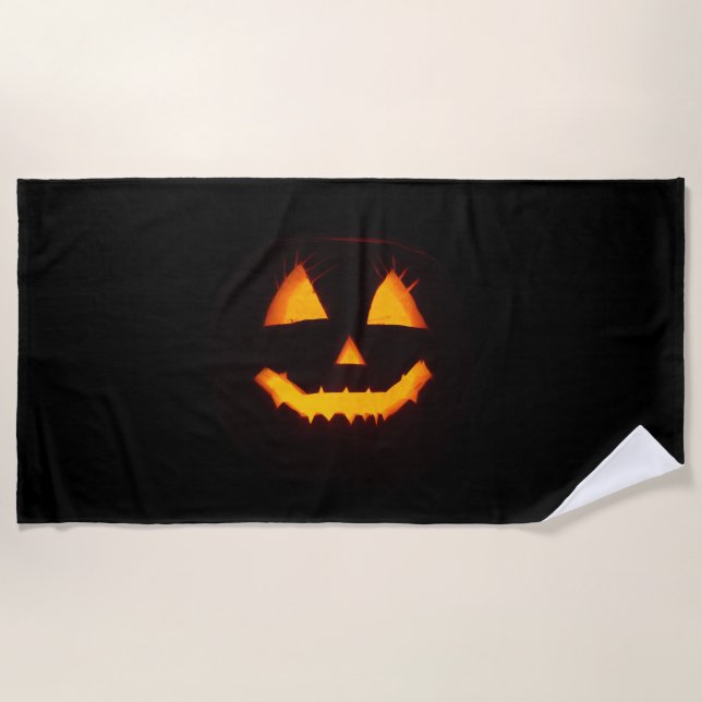 Toalla De Playa Ligero Jack O Lantern (Anverso)