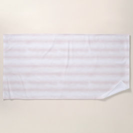 Toalla De Playa Light Pink White Stripes