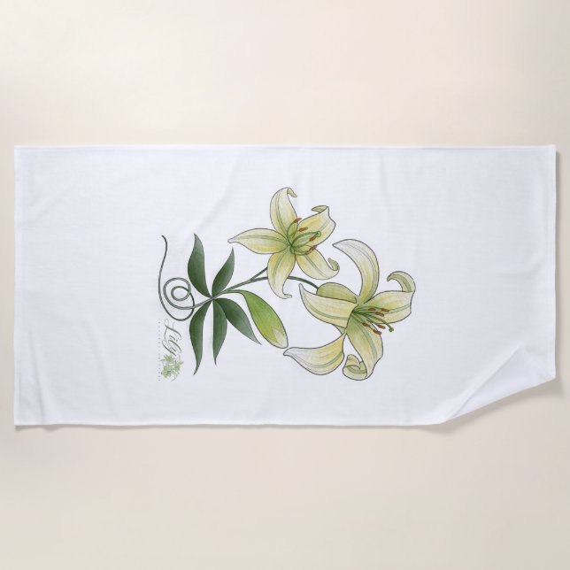 Toalla De Playa Lilies (Anverso)