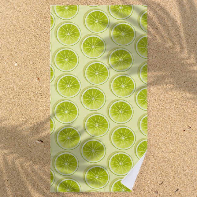 Toalla De Playa Lime Slices en amarillo claro (Subido por el creador)